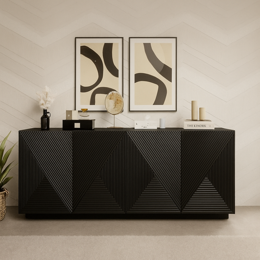 Modern Black Sideboard Cabinet