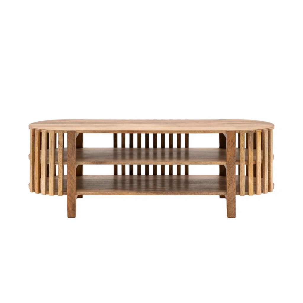 Modern Natural Solid Wood TV Stand