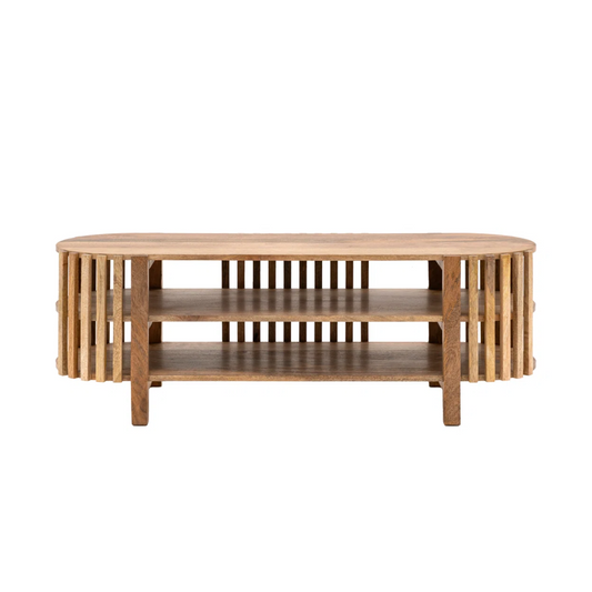 Modern Natural Solid Wood TV Stand