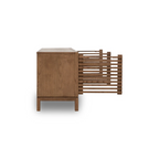 Modern Slated Walnut TV Cabinet