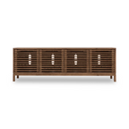 Modern Slated Walnut TV Cabinet