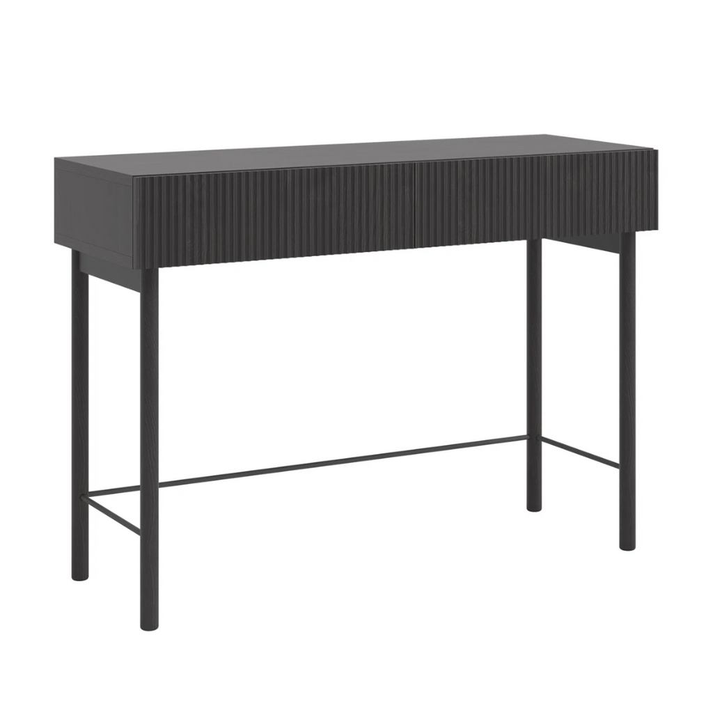 Narrow Black Console Table With Drawers