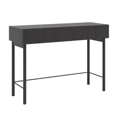 Narrow Black Console Table With Drawers