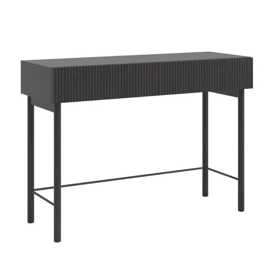Narrow Black Console Table With Drawers