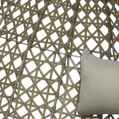Rattan Hanging Egg Chair And Stand, close up of rattan design