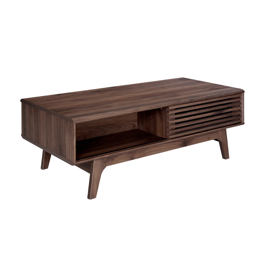 Rectangular Dark Wooden Coffee Table