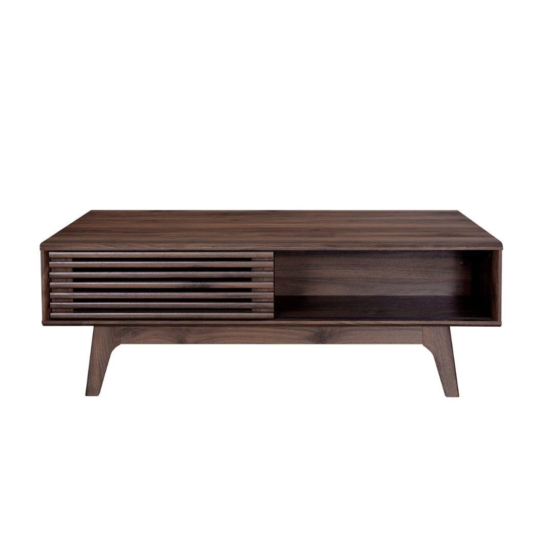 Rectangular Dark Wooden Coffee Table