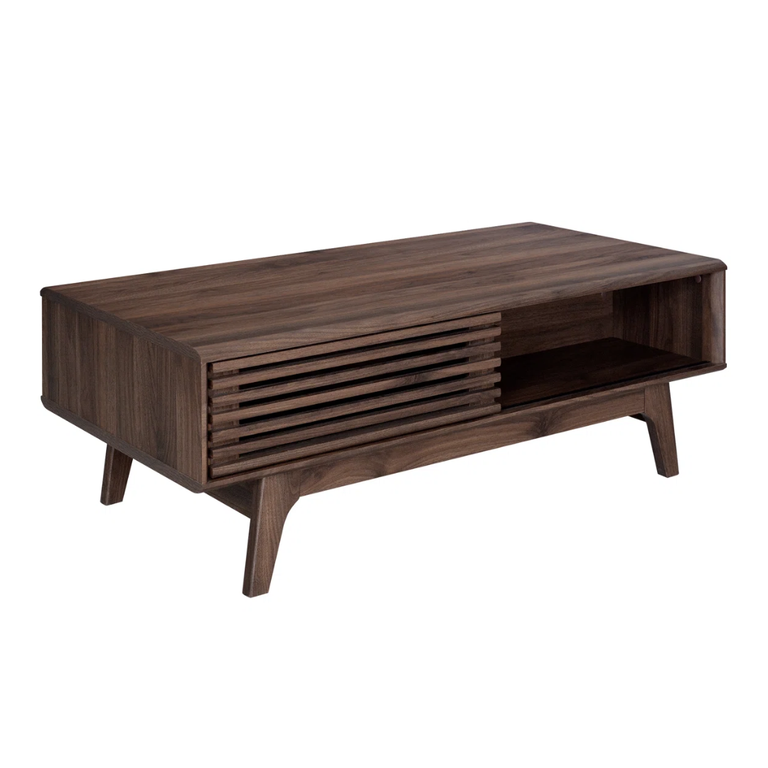 Rectangular Dark Wooden Coffee Table