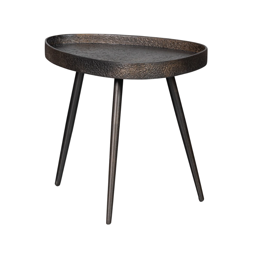 Round Metal Walnut Nest Of Tables