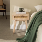 Single Drawer Bedside Table Rattan