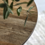 Slated Mango Wood Round Dining Table
