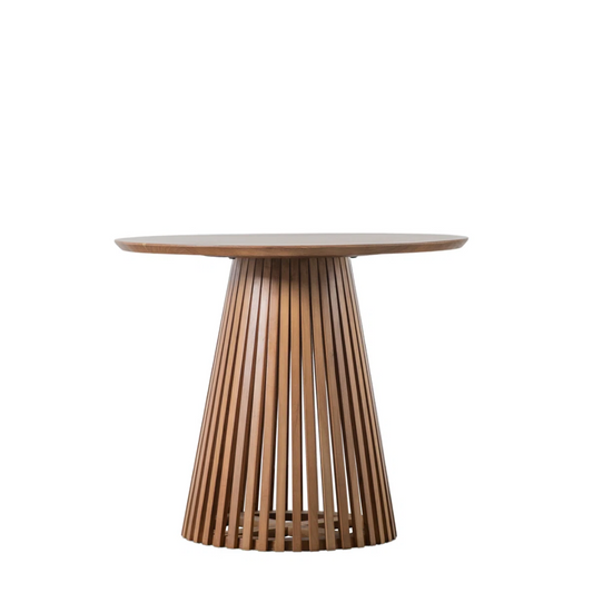 Slatted Round Solid Wood Kitchen Table