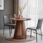 Slatted Round Solid Wood Kitchen Table