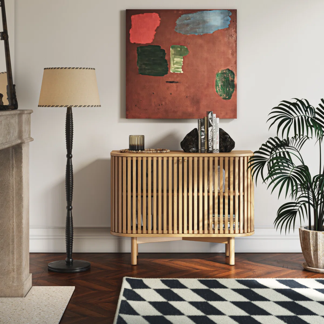 Small Modern Oak Sideboard