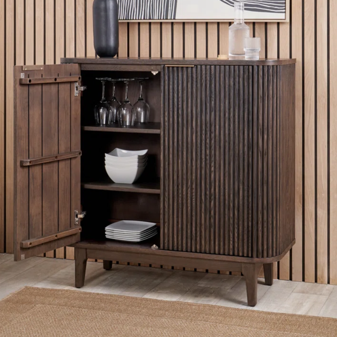 Small Walnut Sideboard Cabinet