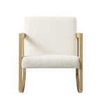 Solid Wood Boucle Nursery Chair