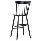Solid Wood Modern Breakfast Bar Stools Black - Set Of Two