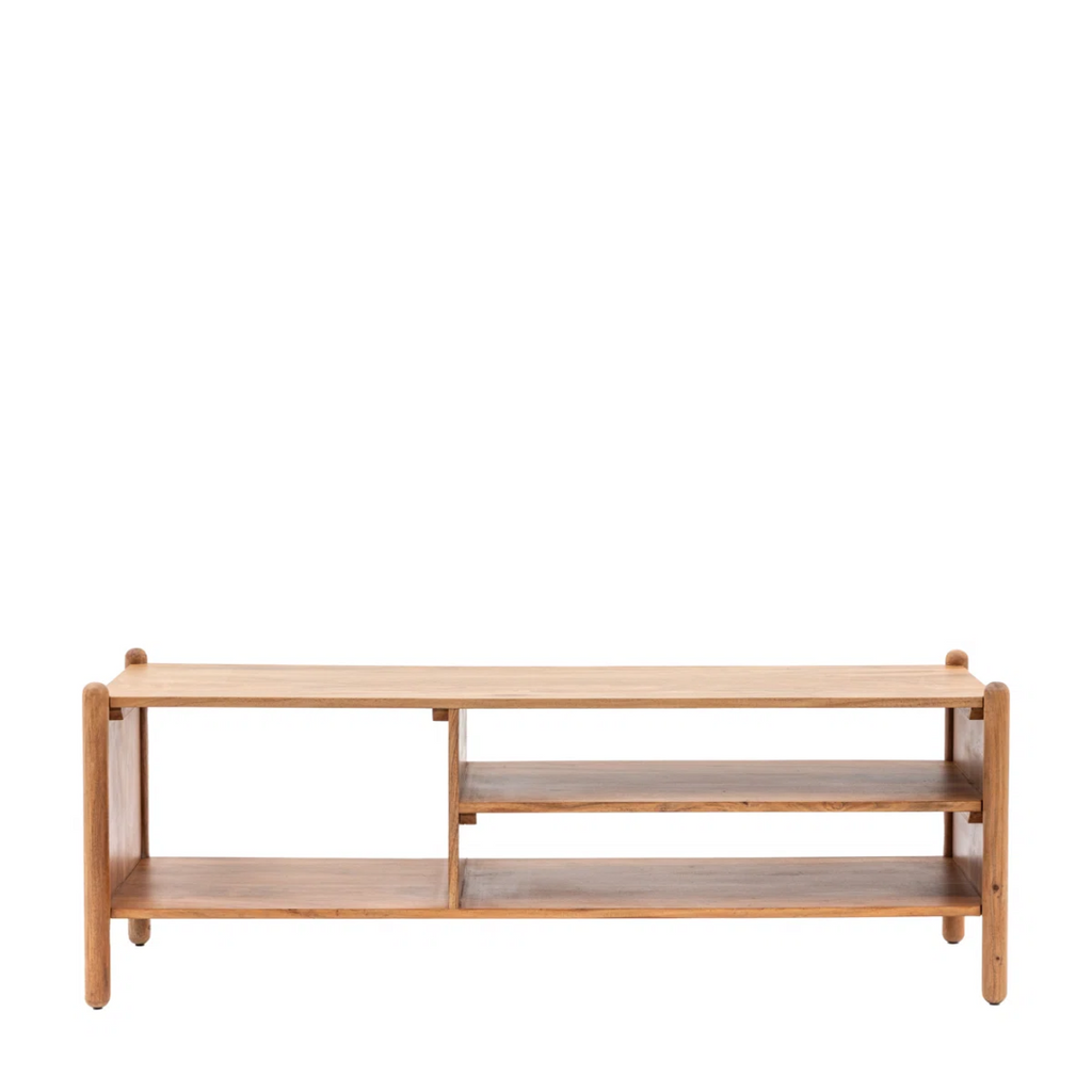 Solid Wood TV Stand With Storage