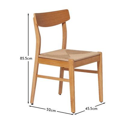 Solid Wood Woven Chairs Dining  size dimensions