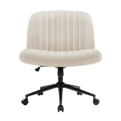 Upholstered Wide Seat Armless Computer Chair