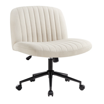 Upholstered Wide Seat Armless Computer Chair