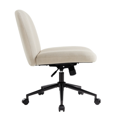 Upholstered Wide Seat Armless Computer Chair
