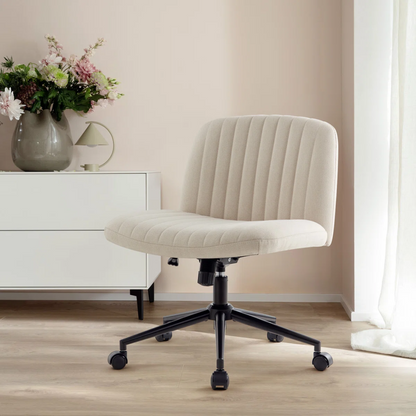 Upholstered Wide Seat Armless Computer Chair