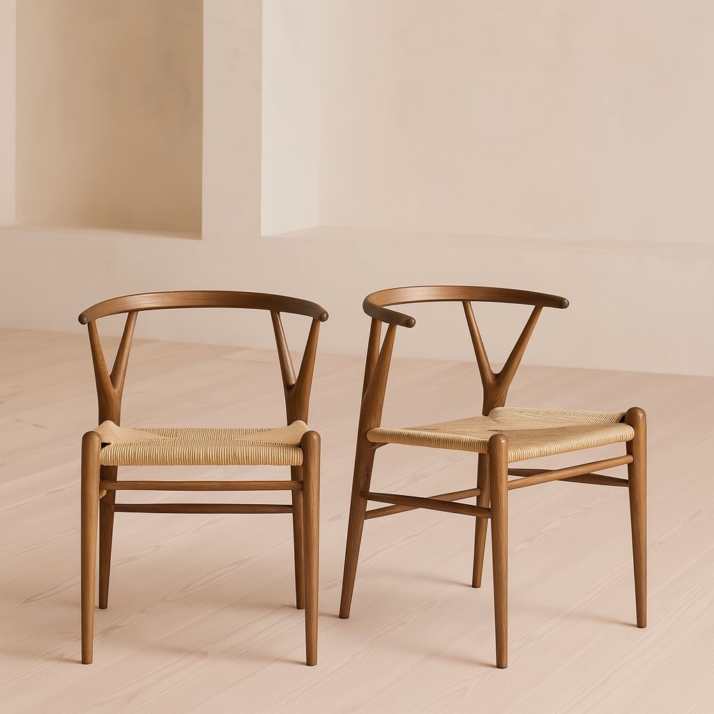 Solid Wood Woven Rattan Dining Chair