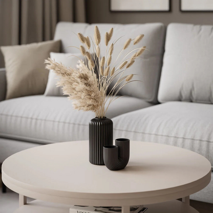 White Minimalist 2 Tier Coffee Table with round shape, highlighting the top of the table