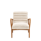 Wood Frame Sheepskin Armchair
