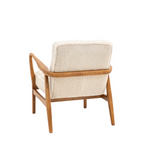 Wood Frame Sheepskin Armchair