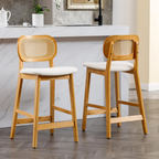 Rattan Kitchen Stools Set Of Two
