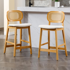 Rattan Kitchen Stools Set Of Two