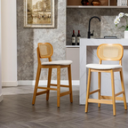 Rattan Kitchen Stools Set Of Two